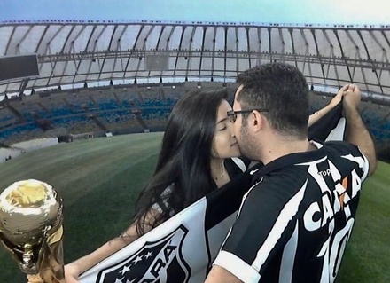 Eu e ele na visita ao Maracanã