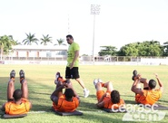 Tarde de treino físico no Vovozão