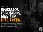 Com ingressos esgotados para Ceará x ABC, torcedor pode garantir entrada com adesão ou renovação ao sócio-torcedor