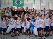 Leandro Brasília e Assisinho participaram do “Vovô vai à Escola”