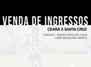 Venda de ingressos para Ceará x Santa Cruz começa nesse sábado