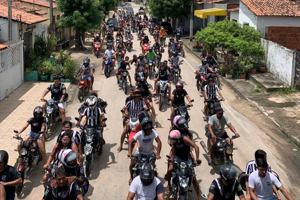 Em comemoração ao 46º título estadual, sete municípios cearenses contaram com a moto-carreata alvinegra