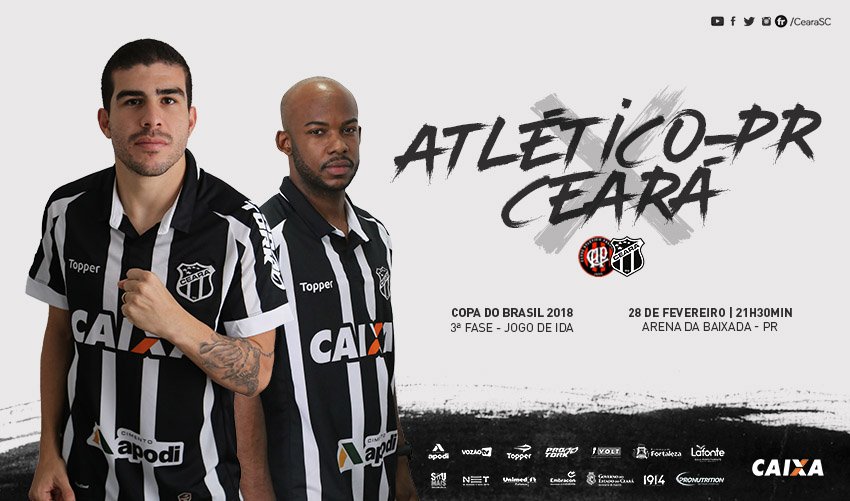 Copa do Brasil: Em jogo de ida, Ceará enfrenta o Atlético/PR na Arena da Baixada