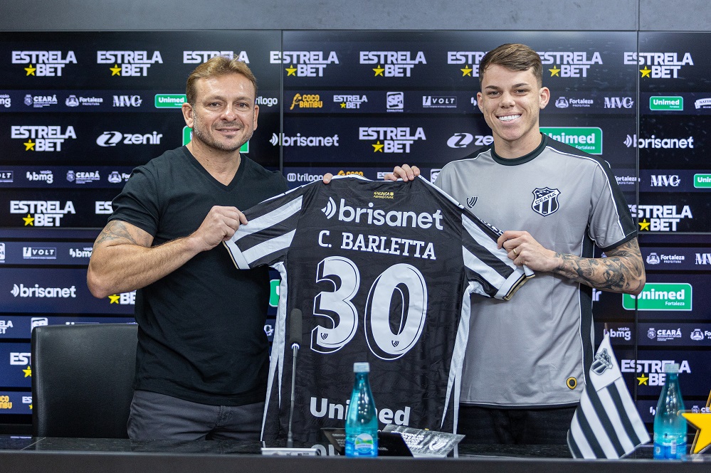 Ceará apresenta oficialmente o atacante Chrystian Barletta