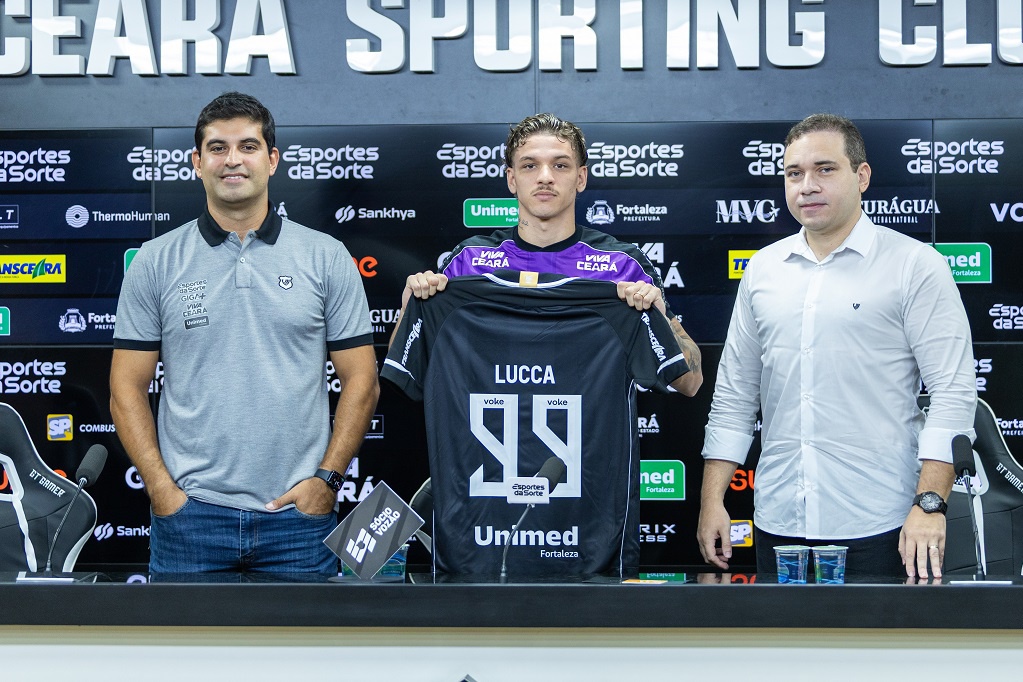 Na apresentação oficial em seu retorno, Lucca se declara ao Ceará: "Me deu acesso aos primeiros sonhos da minha vida"