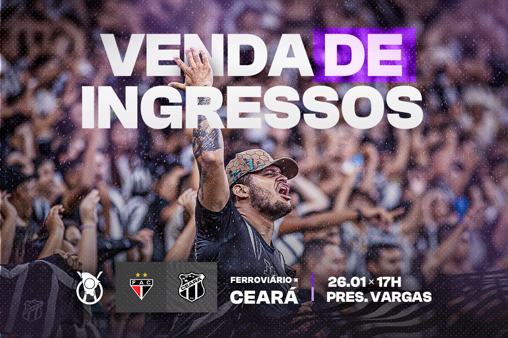 Ceará inicia venda de ingressos para Clássico da Paz pelo Cearense; veja valores e onde comprar