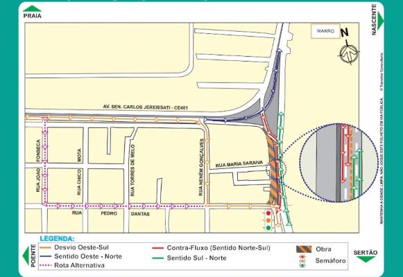 Interdição na Avenida Alberto Craveiro pode mudar caminho do torcedor alvinegro. Confira informações