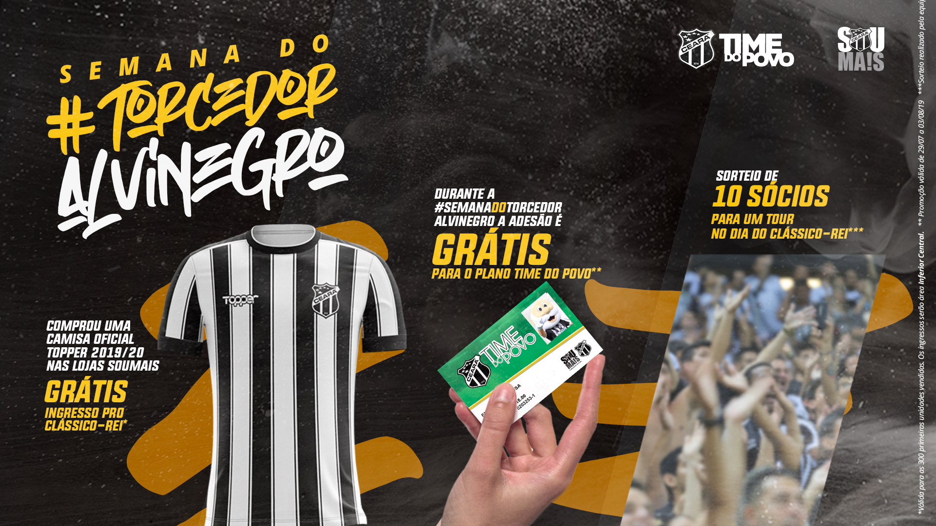 Em alusão ao Dia do Torcedor Alvinegro, Ceará prepara semana especial para a torcida