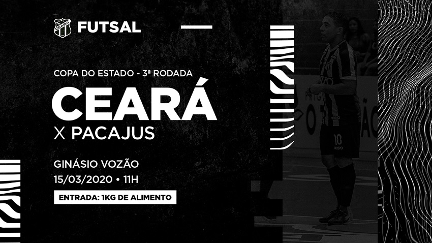 Futsal Adulto: Vozão recebe o Pacajus pela última rodada da Copa Estado do Ceará