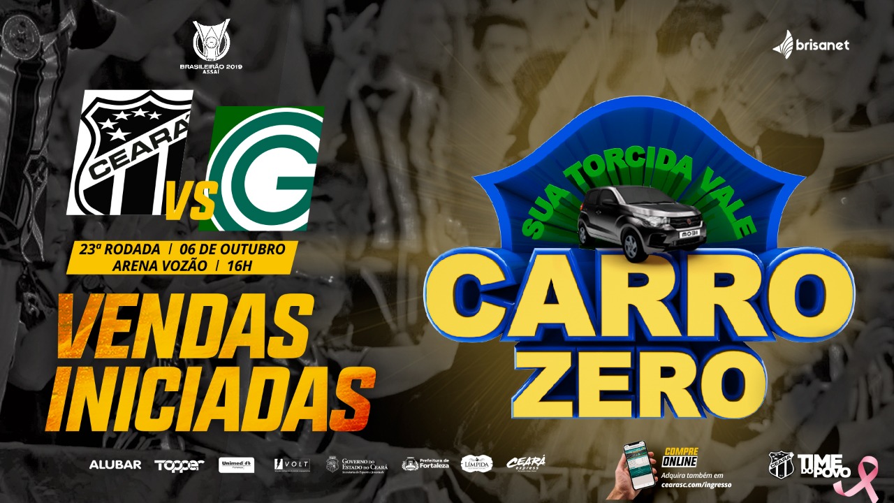 Venda de ingressos para Ceará x Goiás inicia nesta quarta-feira, 02/10 