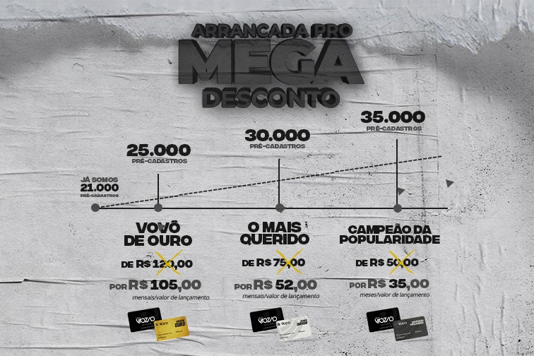 Sócio Vozão lança meta de pré-cadastros e promete descontos no lançamento