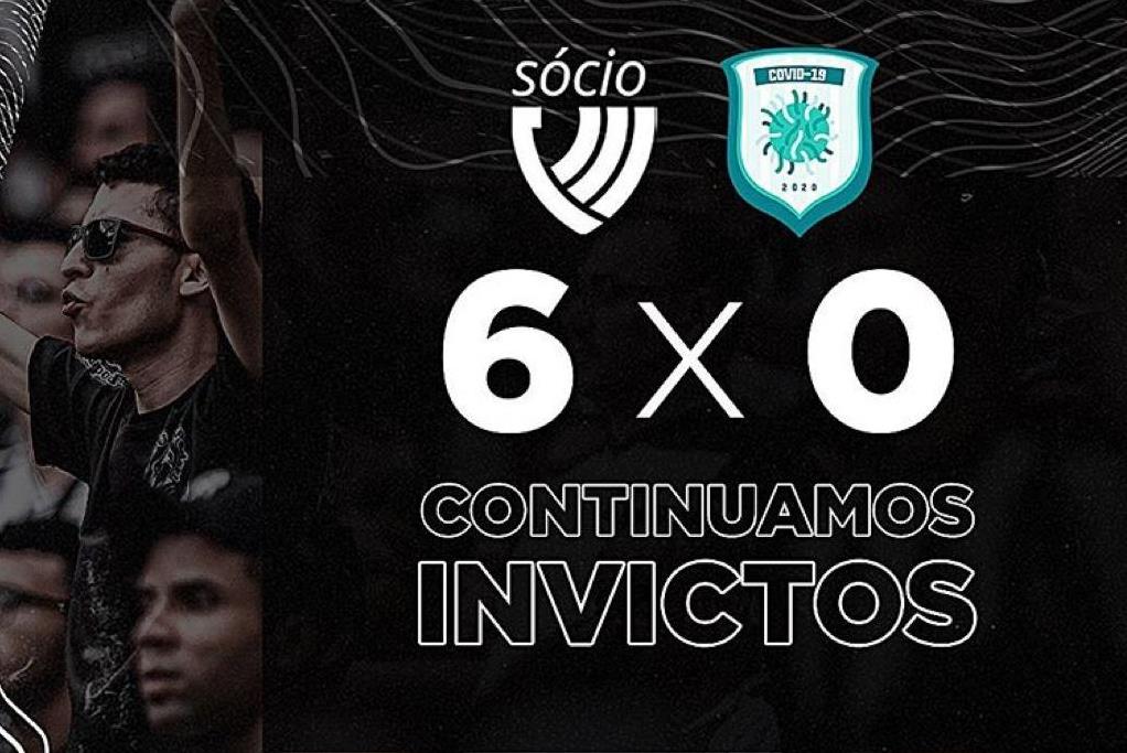 Clássico da prevenção: Jogando em casa, Ceará goleia Covid-19