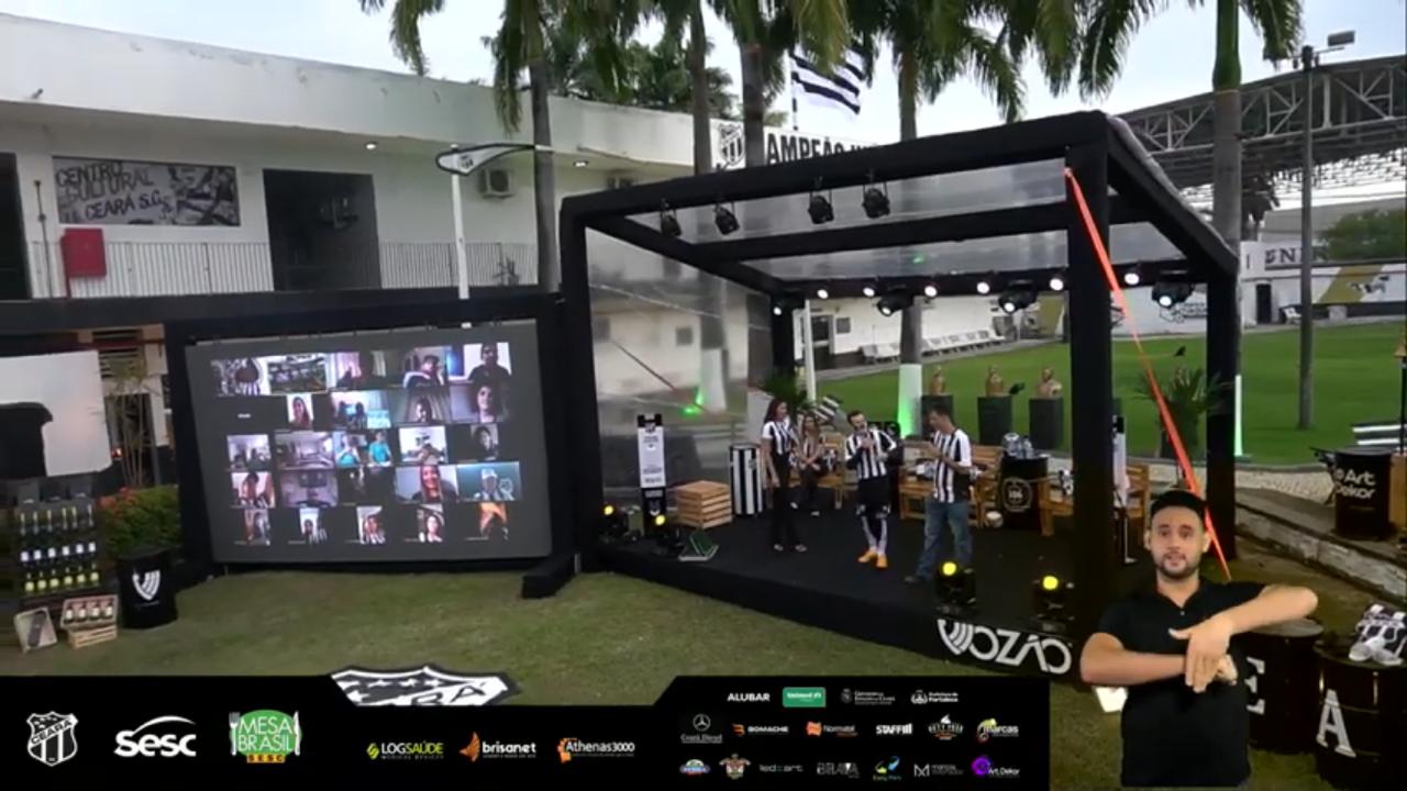 Live show do Vozão tem mais de 188 mil visualizações e arrecada mais de 30 toneladas de alimentos