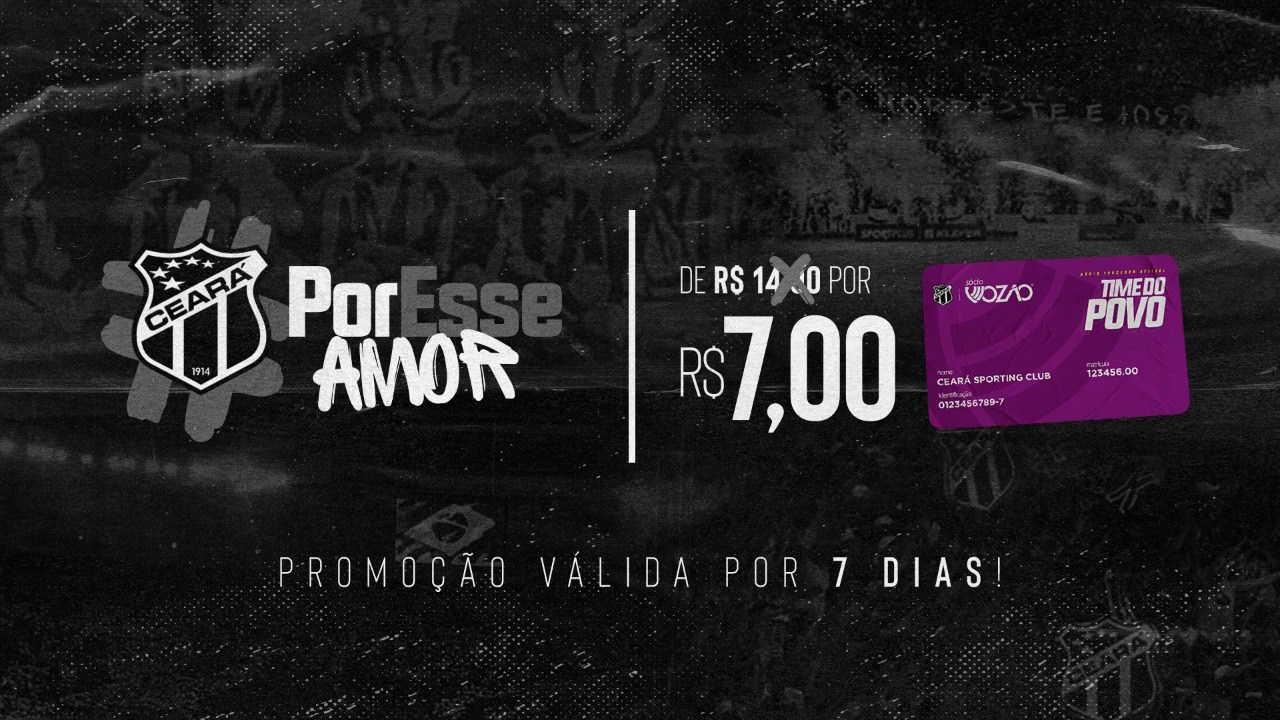 Ceará lança promoção em plano de Sócio-torcedor com o valor de sete reais mensais