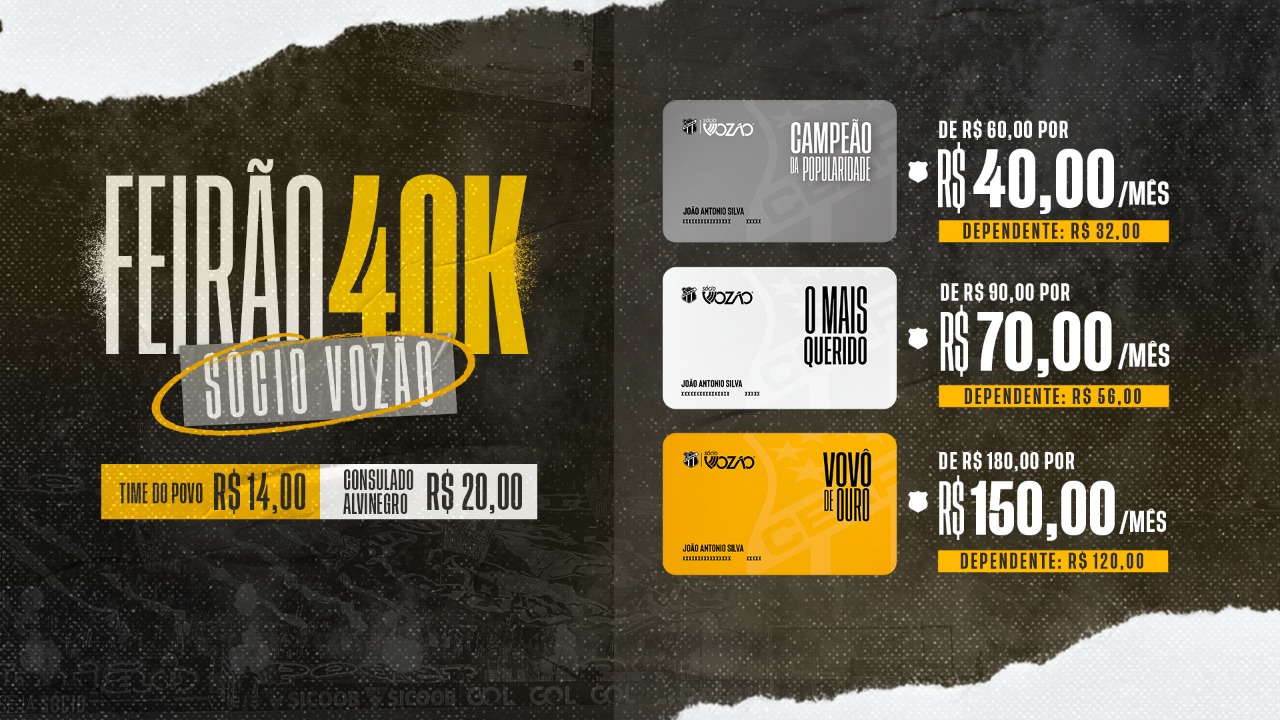 Sócio Vozão: Feirão 40K é iniciado de forma presencial na Loja Vozão da sede alvinegra