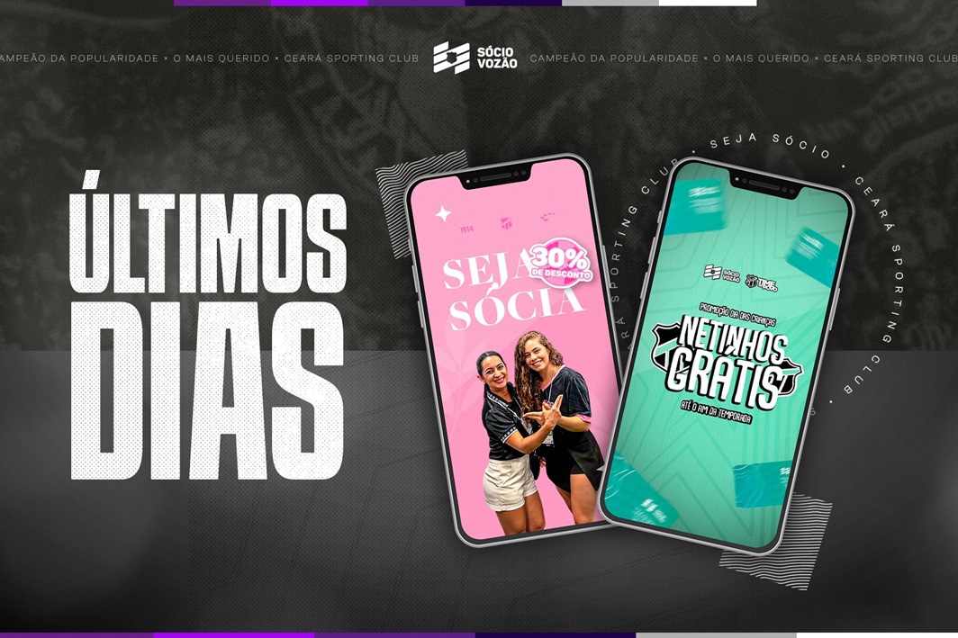 Sócio Vozão: Promoções das Gloriosas e do Netinhos do Vovô encerram nesta sexta-feira, 31