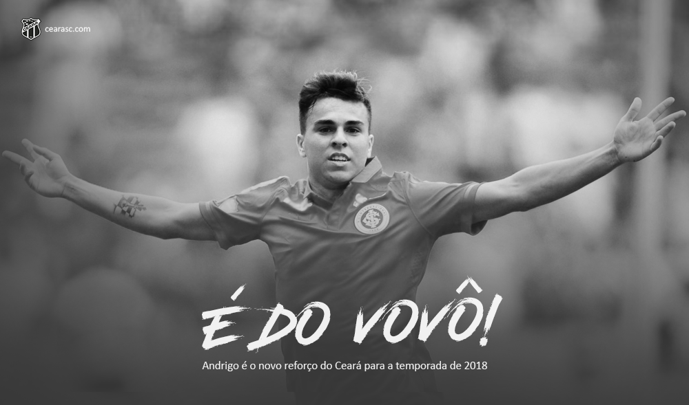 Revelado pelo Inter, meio-campista Andrigo acerta com o Ceará para 2018