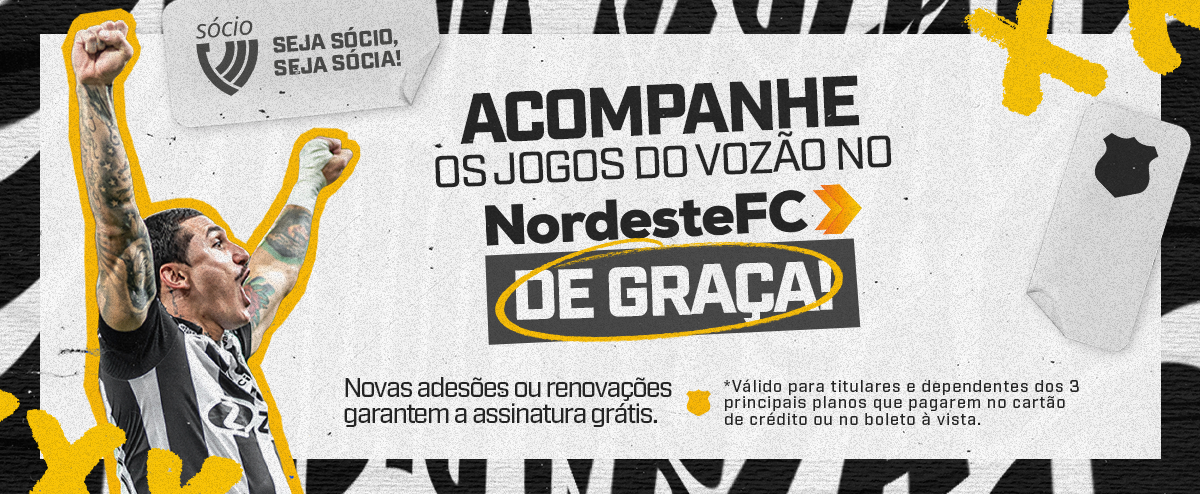 Sócio Vozão: Torcedores oficiais terão acesso exclusivo e gratuito no Nordeste FC