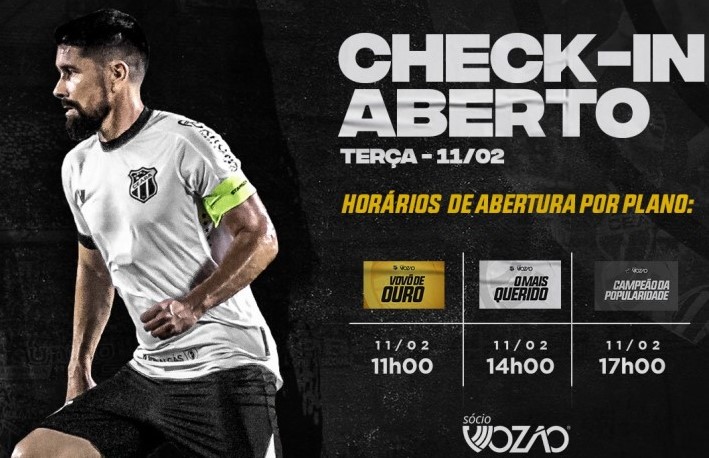 Ceará inicia check-in para confronto contra o Bahia