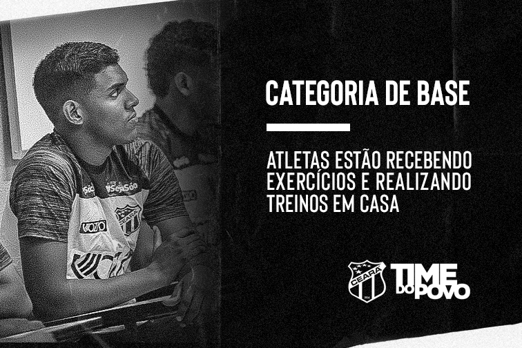Categoria de base: Atletas estão recebendo exercícios e realizando treinos em casa