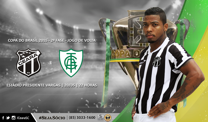 Pela 2ª fase da Copa do Brasil, Ceará e América/MG se enfrentam