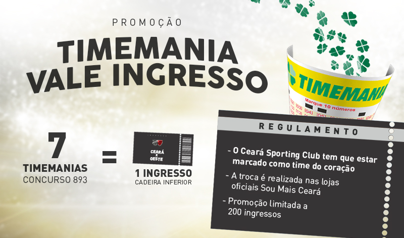 Promoção Timemania vale ingressos