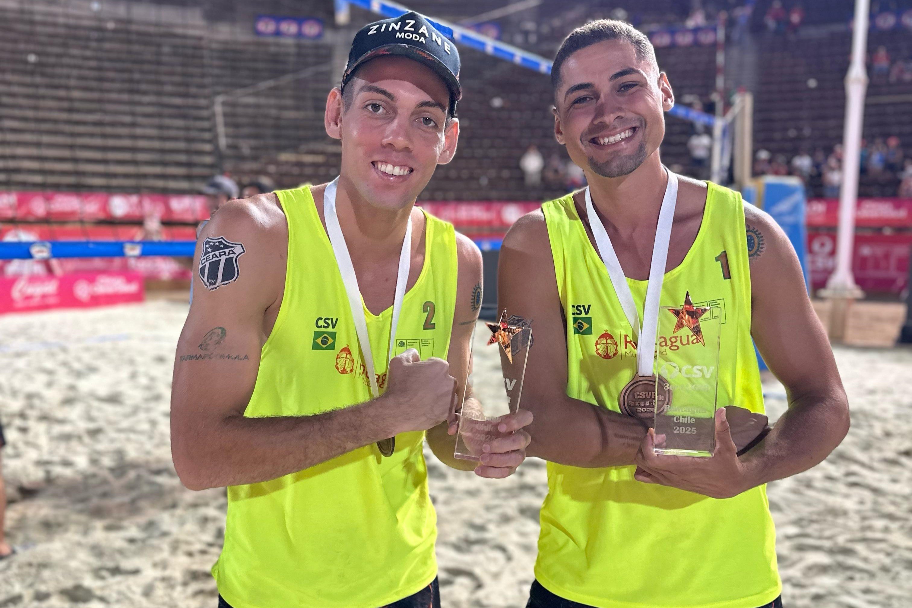 Vôlei de Praia: Representantes do Ceará, Mateus e Adelmo conquistam bronze no Circuito Sul-Americano