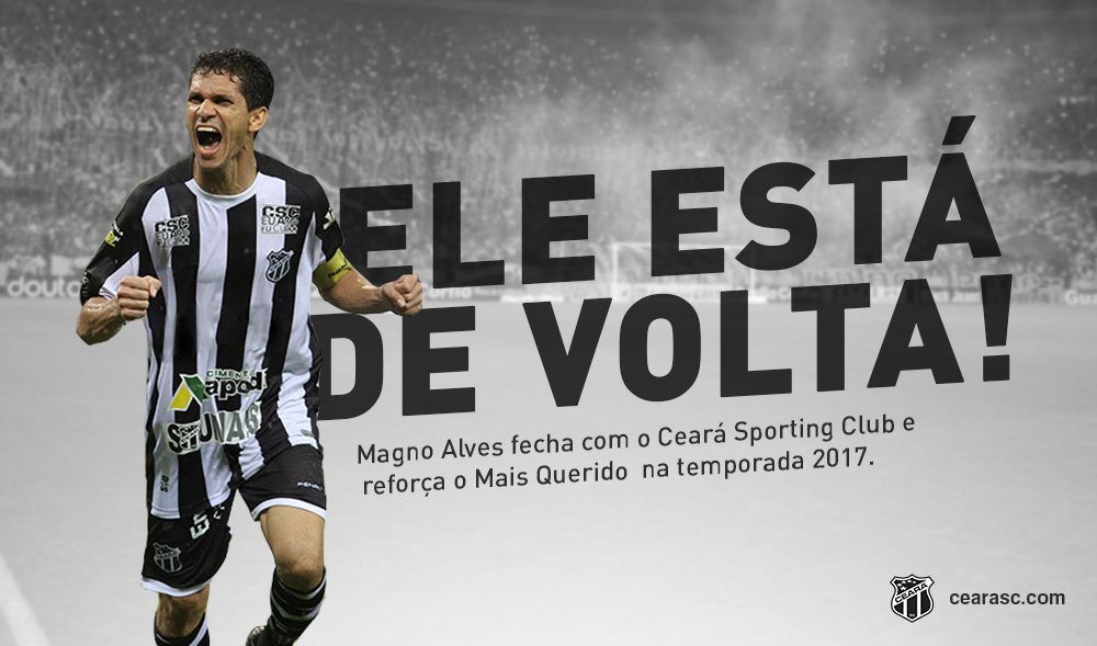 Atacante Magno Alves retorna ao Ceará 