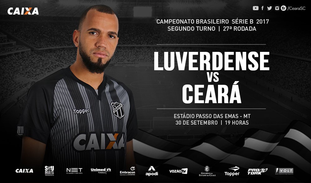 Série B: Luverdense e Ceará se enfrentam hoje no Passo das Emas
