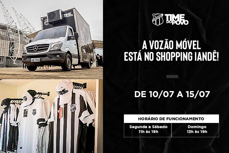 Vozão Móvel chega ao Shopping Iandê, na cidade de Caucaia