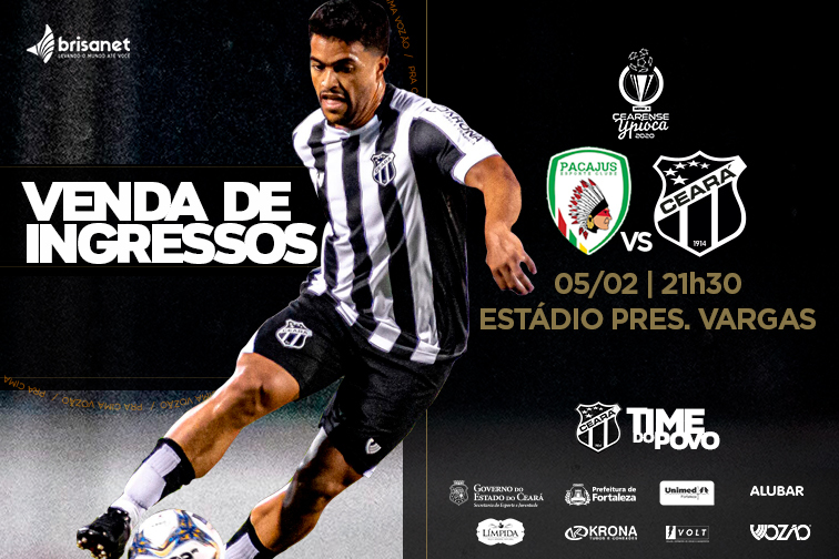 Confira informações sobre venda de ingressos para Pacajus x Ceará