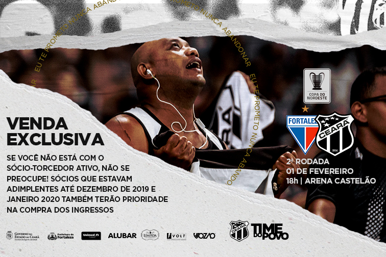 Confira as informações sobre a venda de ingressos do Vozão para o primeiro Clássico-Rei do ano