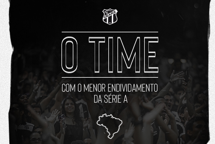 Segundo levantamento da Sports Value, Ceará tem o menor endividamento dentre os principais clubes nacionais