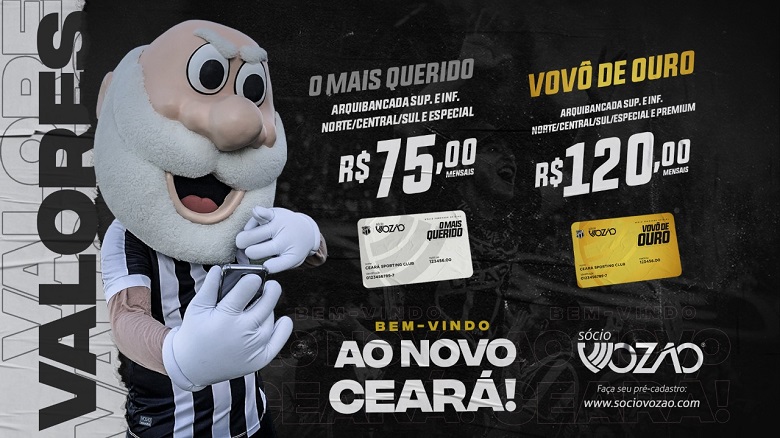 Ceará anuncia valores de dois novos planos de sócio-torcedor