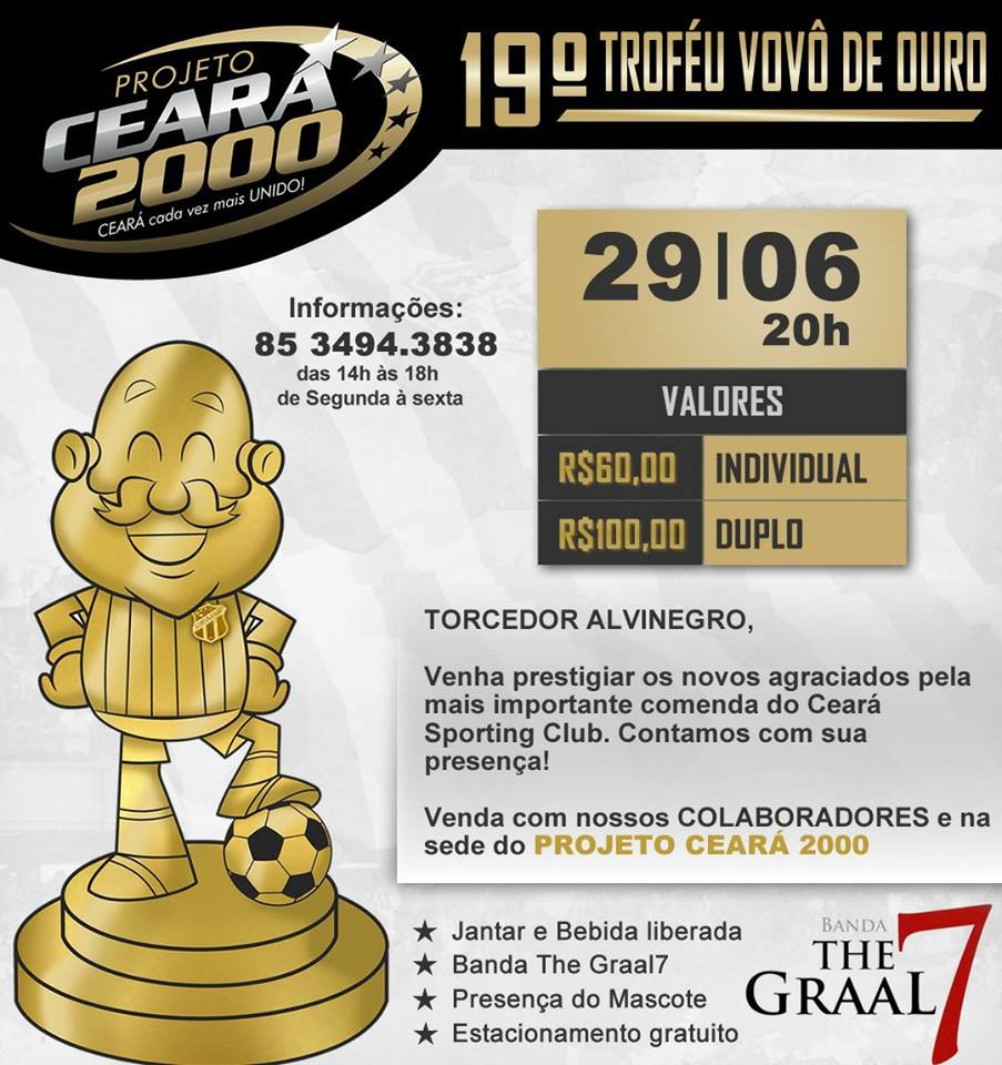 19ª edição do Troféu Vovô de Ouro acontecerá na sexta-feira, 29/06